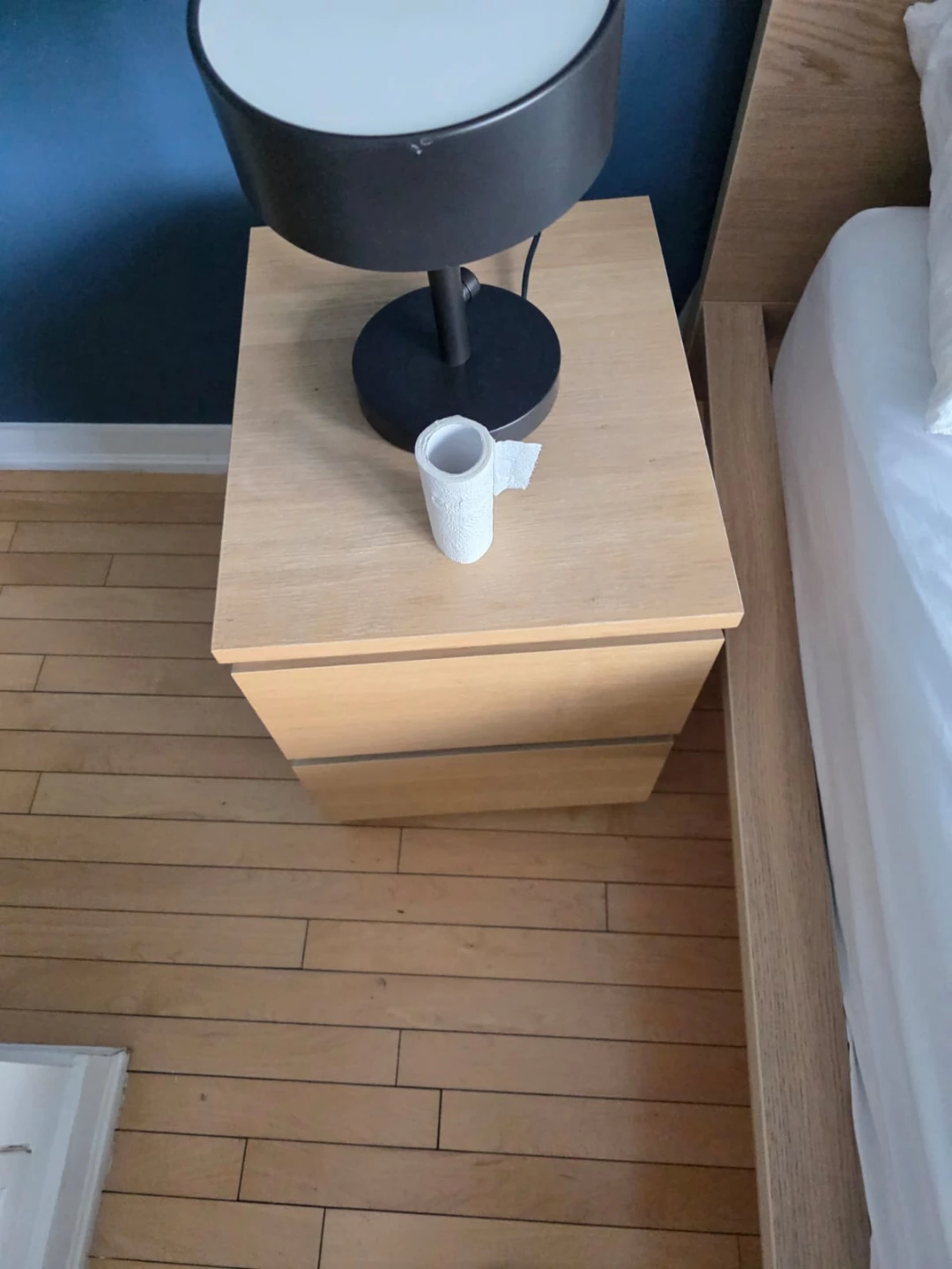 Wooden Nightstand with Two Drawers - photo 2