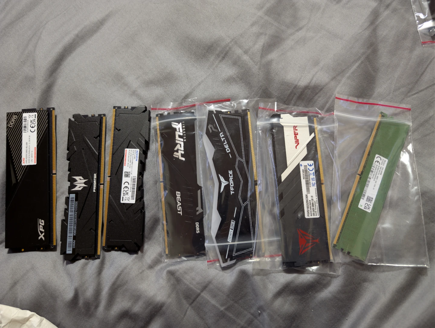 Mixed RAM Modules - Dell, Crucial, Micron, and more