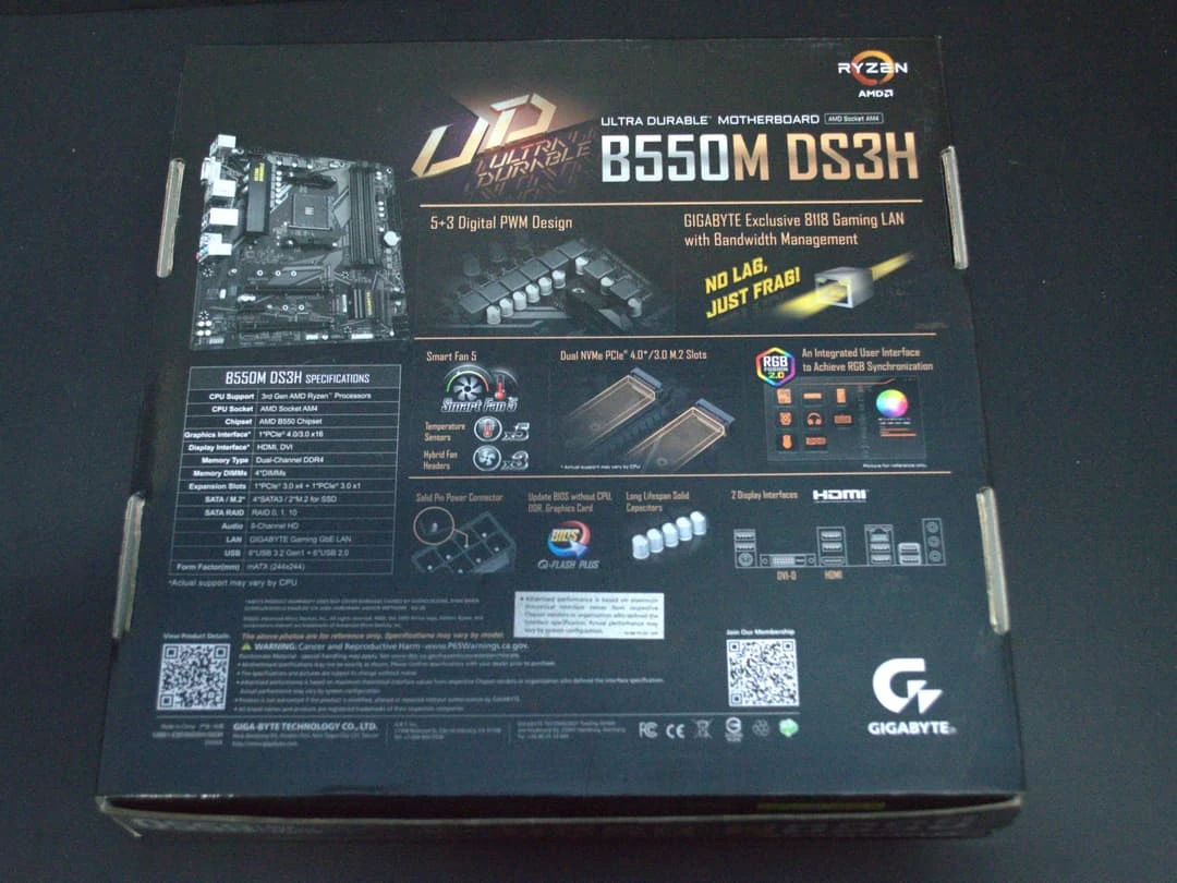 GIGABYTE B550M DS3H AM4 Motherboard - photo 3