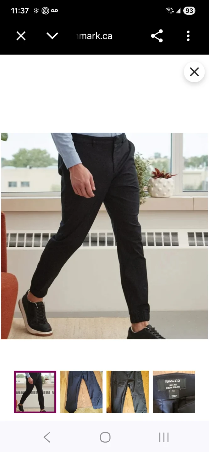 2 Pairs RW & CO. Slim Fit Black Dress Pants