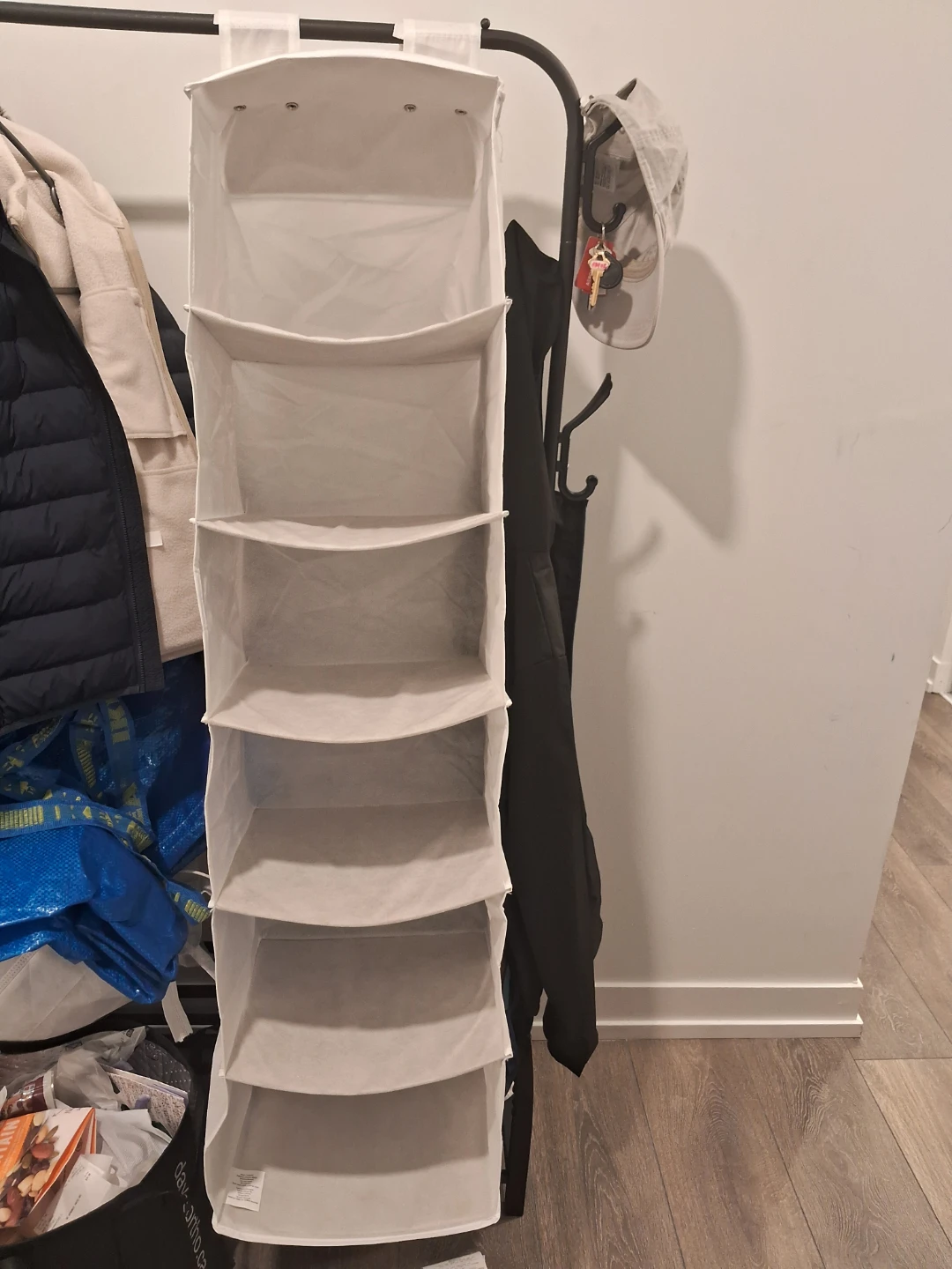 Mainstays 6 Compartment Closet Organizer - White