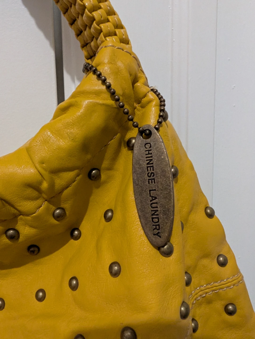 Chinese Laundry Yellow Studded Hobo Bag - photo 2