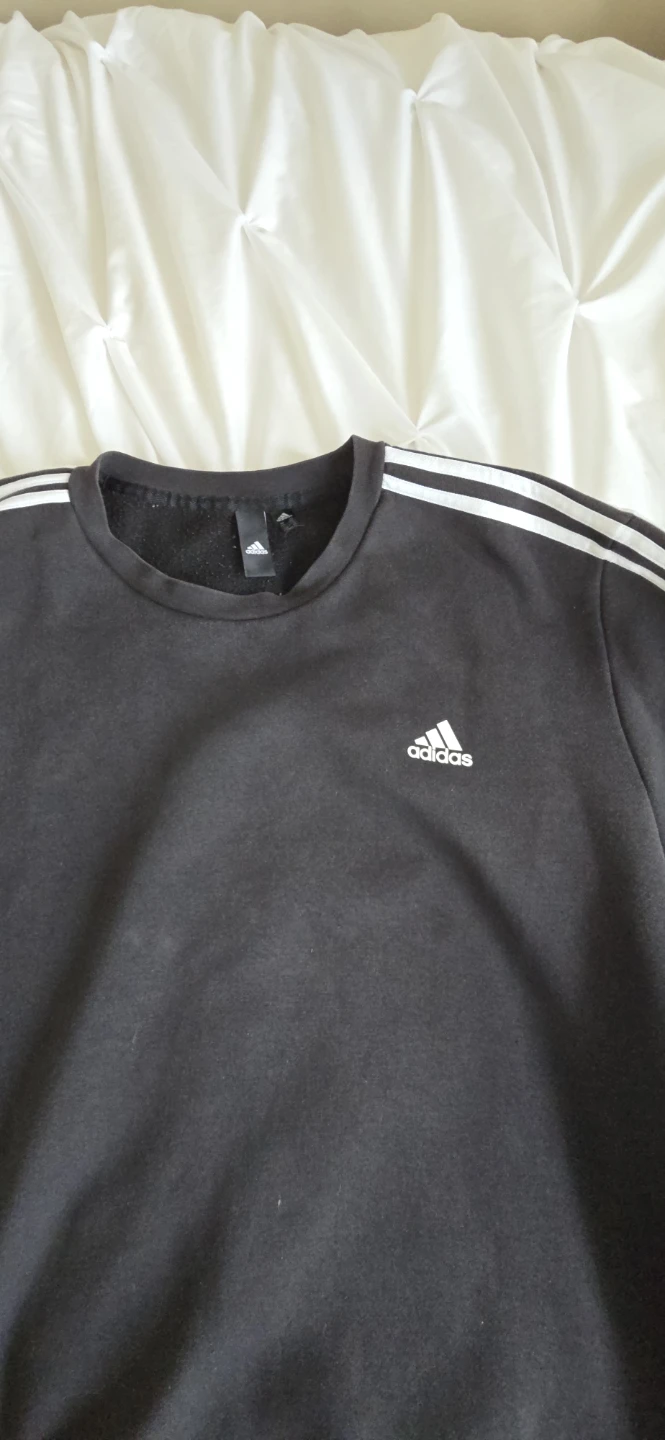 Mens Adidas Black Sweatshirt with White Stripes XXL - photo 3