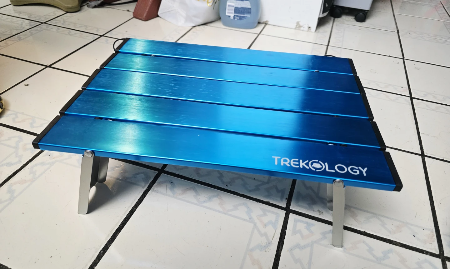 TREKOLOGY Portable Mini Beach Folding Table Aluminum Blue