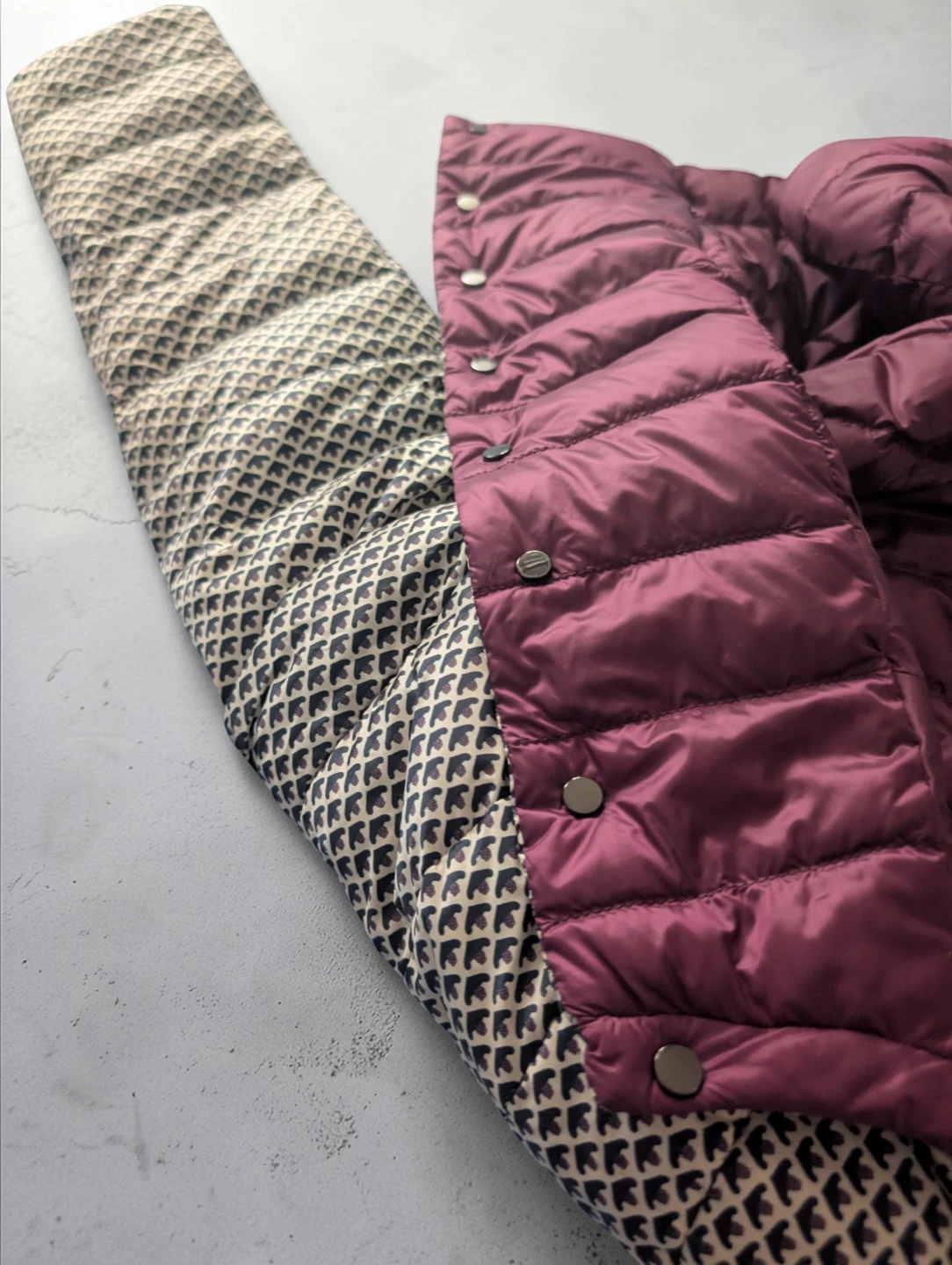 Weekend Max Mara Down Puffer Jacket Purple reversible - photo 4