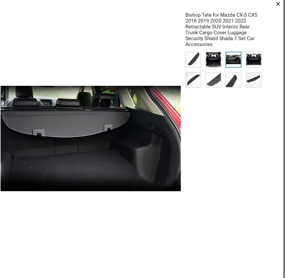 Retractable Cargo Cover for Mazda CX-5 - photo 3