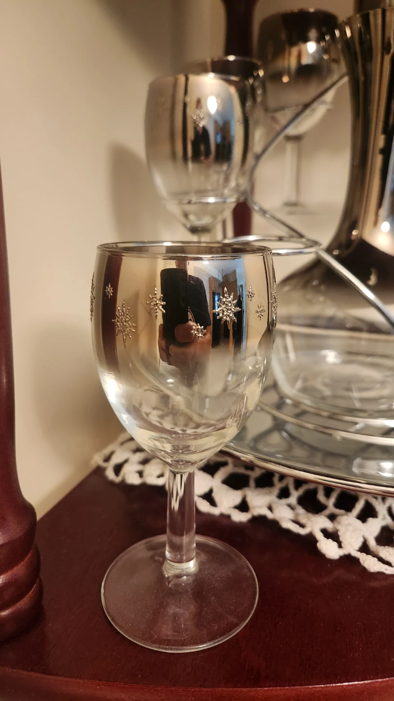 Set of 6 Stemmed Glasses with Decanter - photo 2