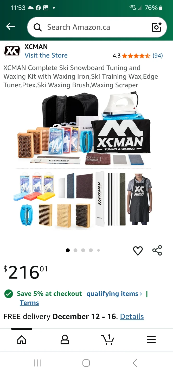 XCMAN Complete Ski Snowboard Tuning and Waxing Kit