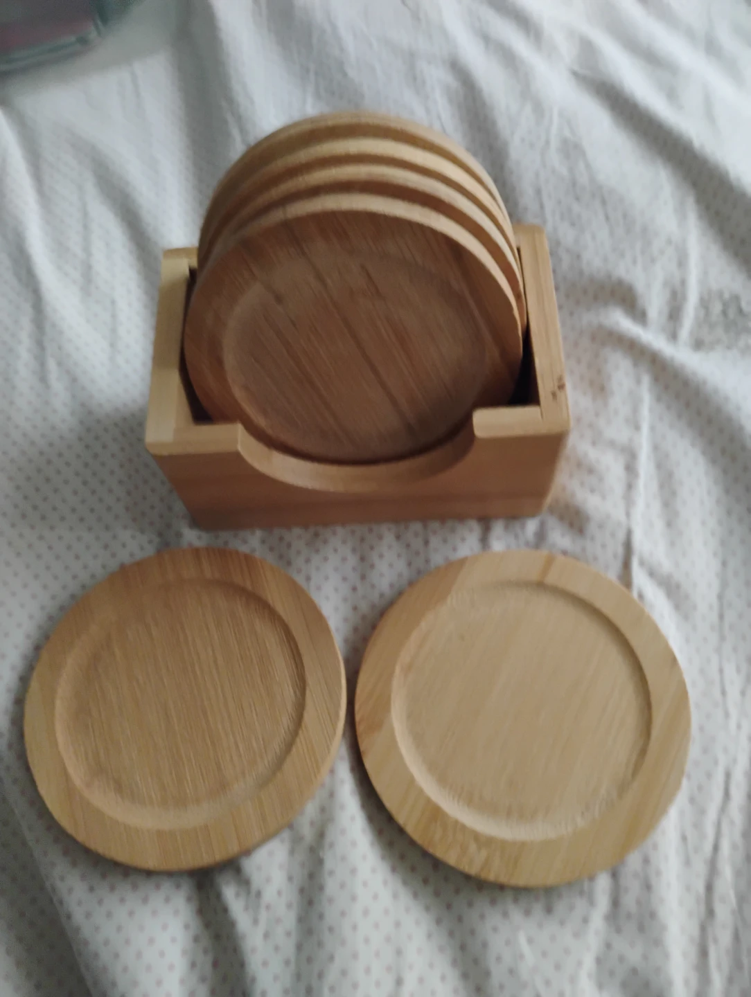 Set of 6 Coasters with Holder