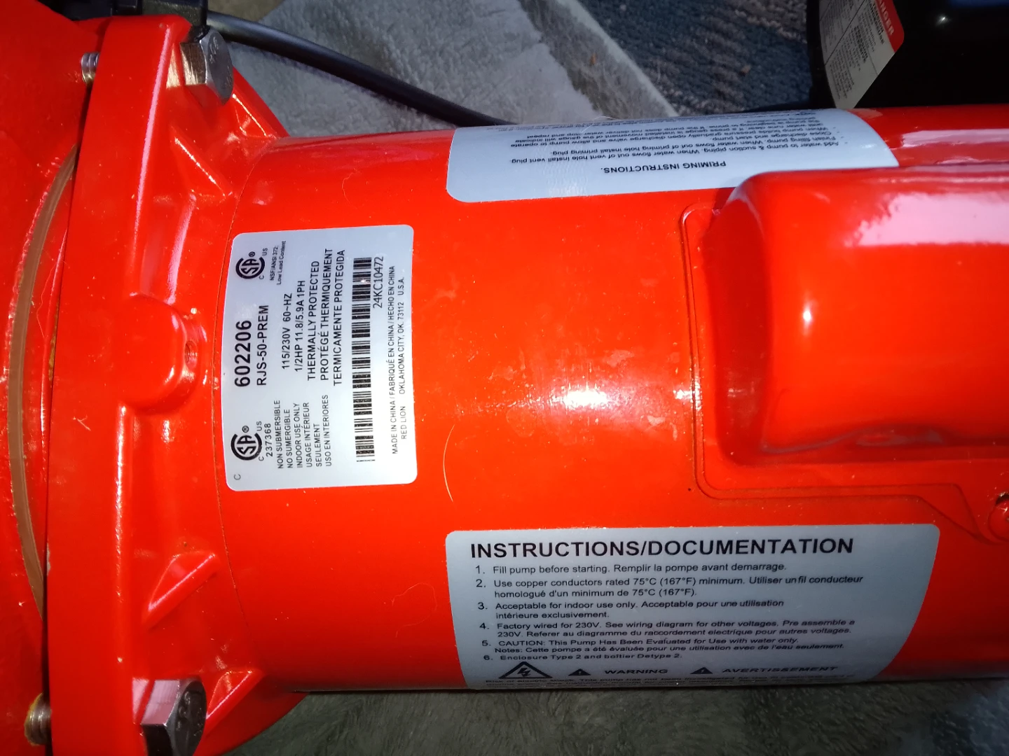 Red Lion 602206 RJS-50-PREM Shallow Well Pump - photo 3