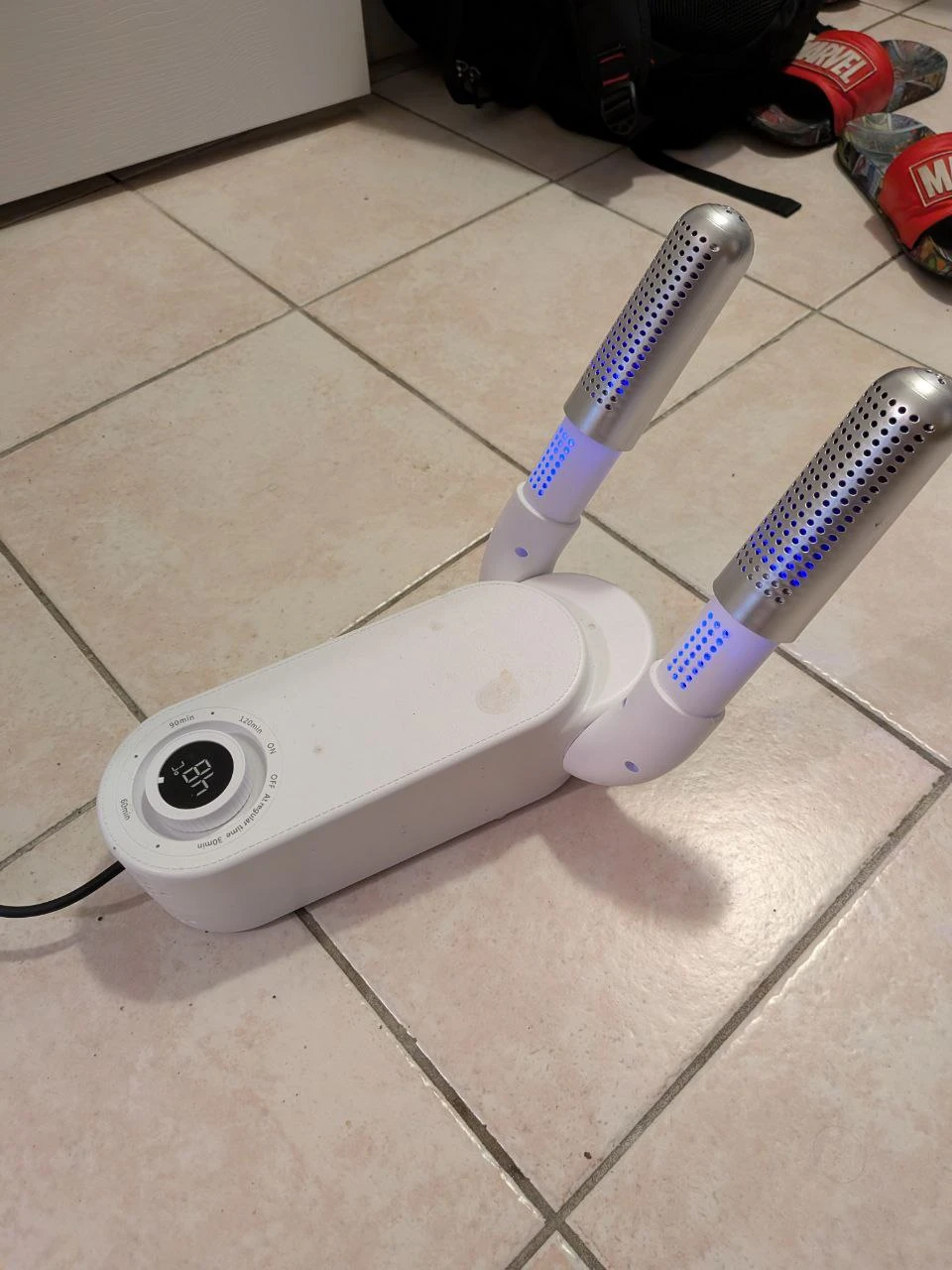 White Shoe Dryer Deodorizer with Timer