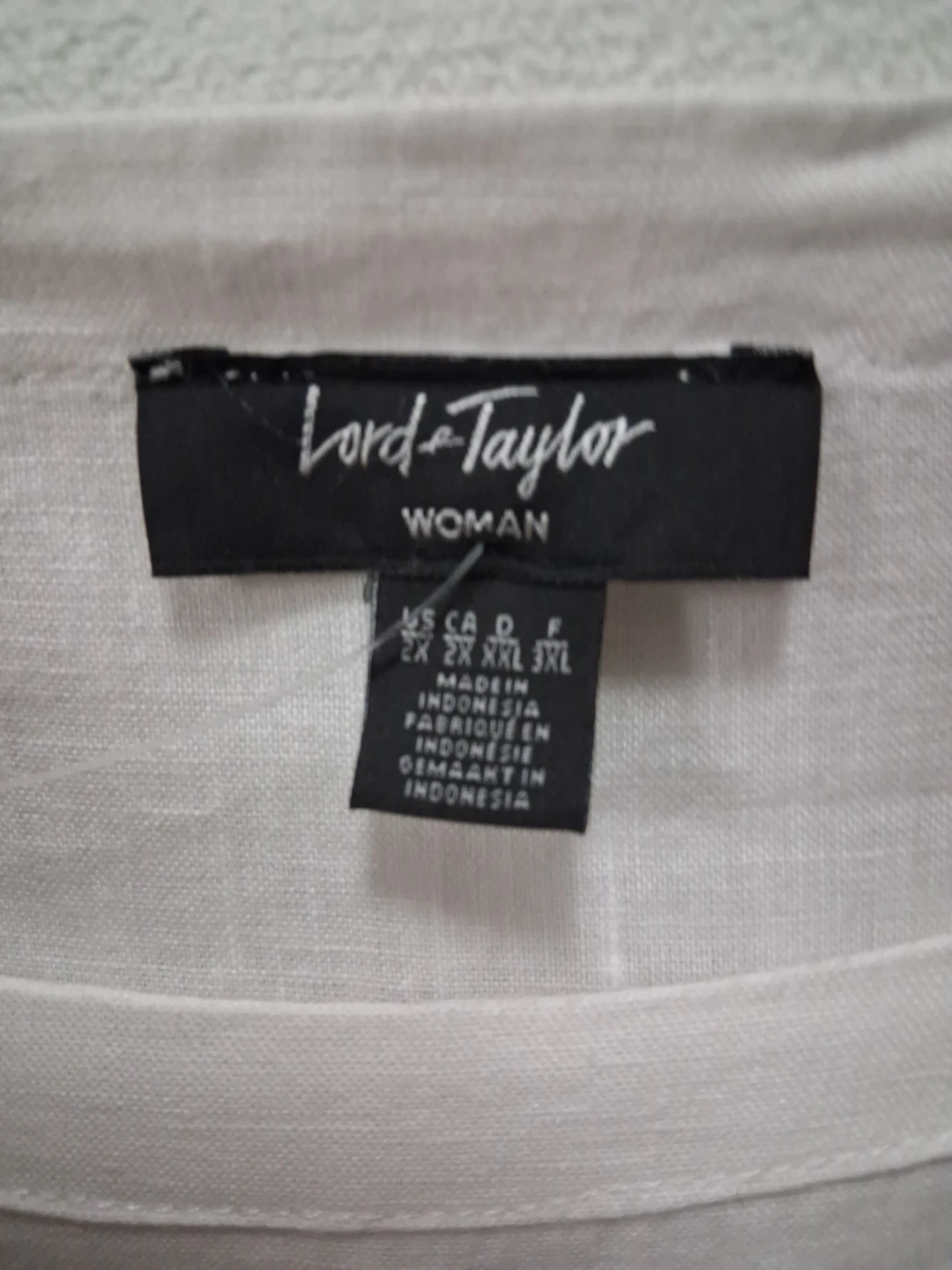 Lord & Taylor Woman White 100% Linen Blend Tunic Top - photo 2