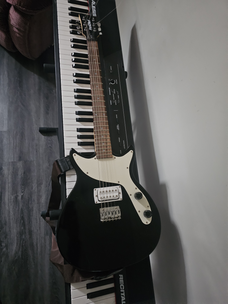 Firstact Black Electric Guitar