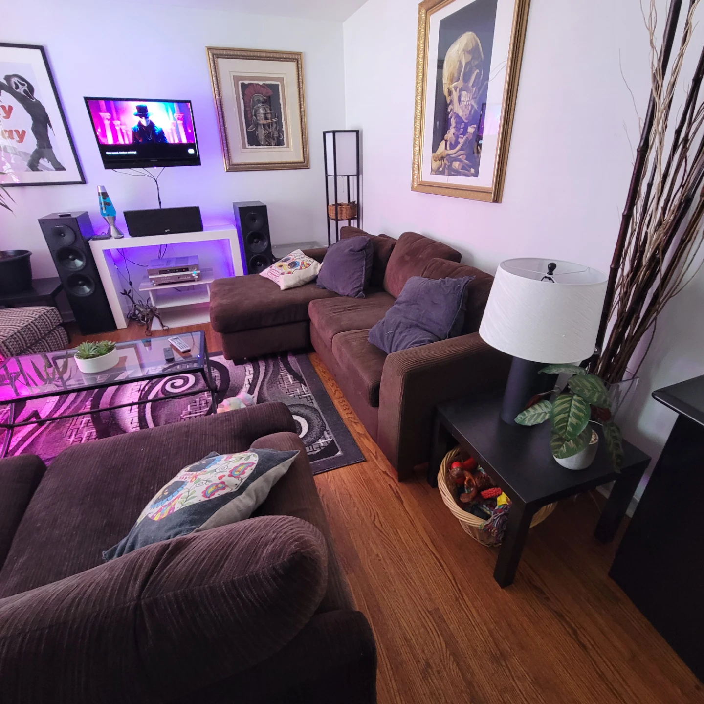 Brown Corduroy Sectional Couch - photo 4