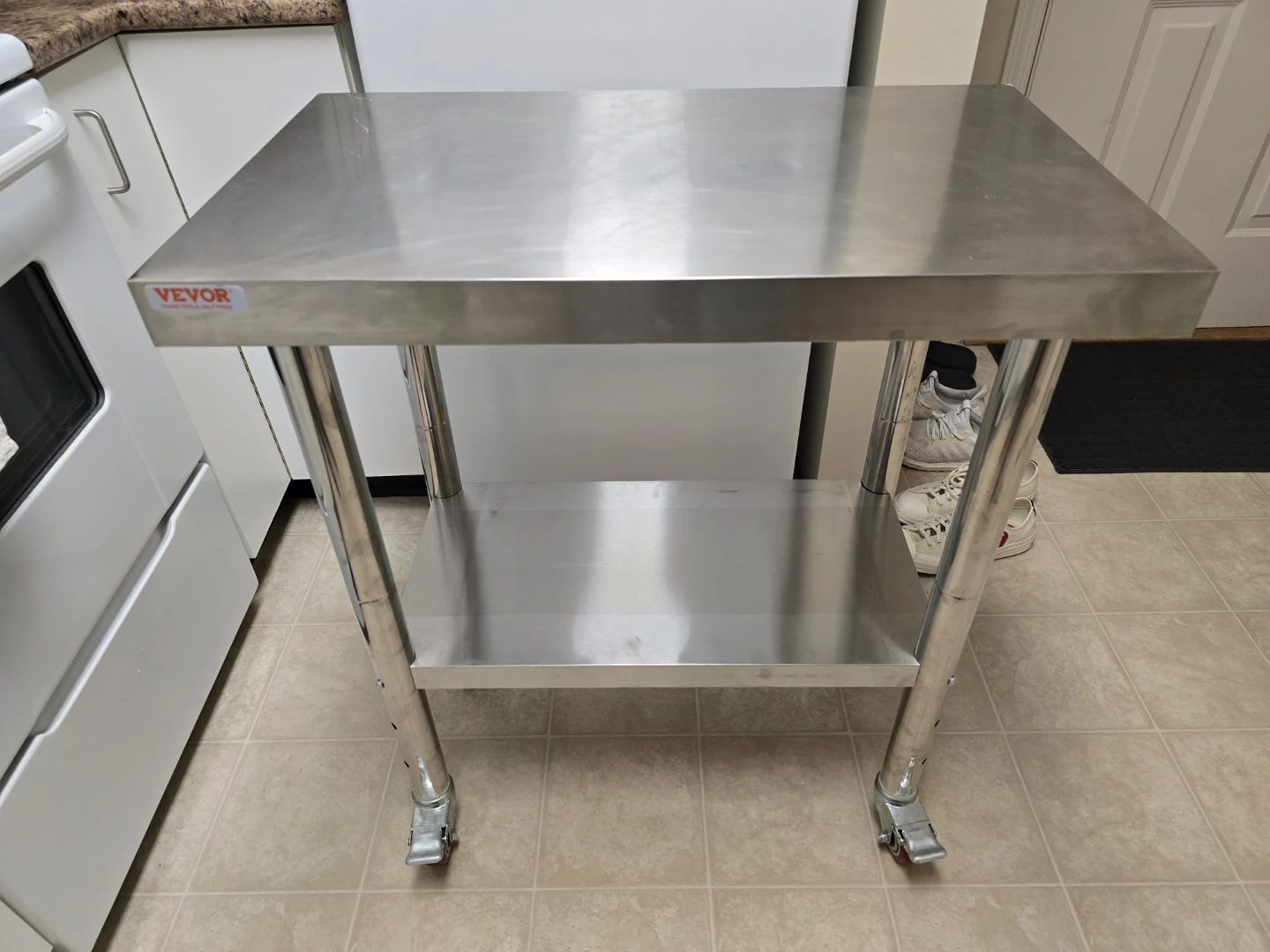 Vevor Stainless Steel Rolling Kitchen Cart
