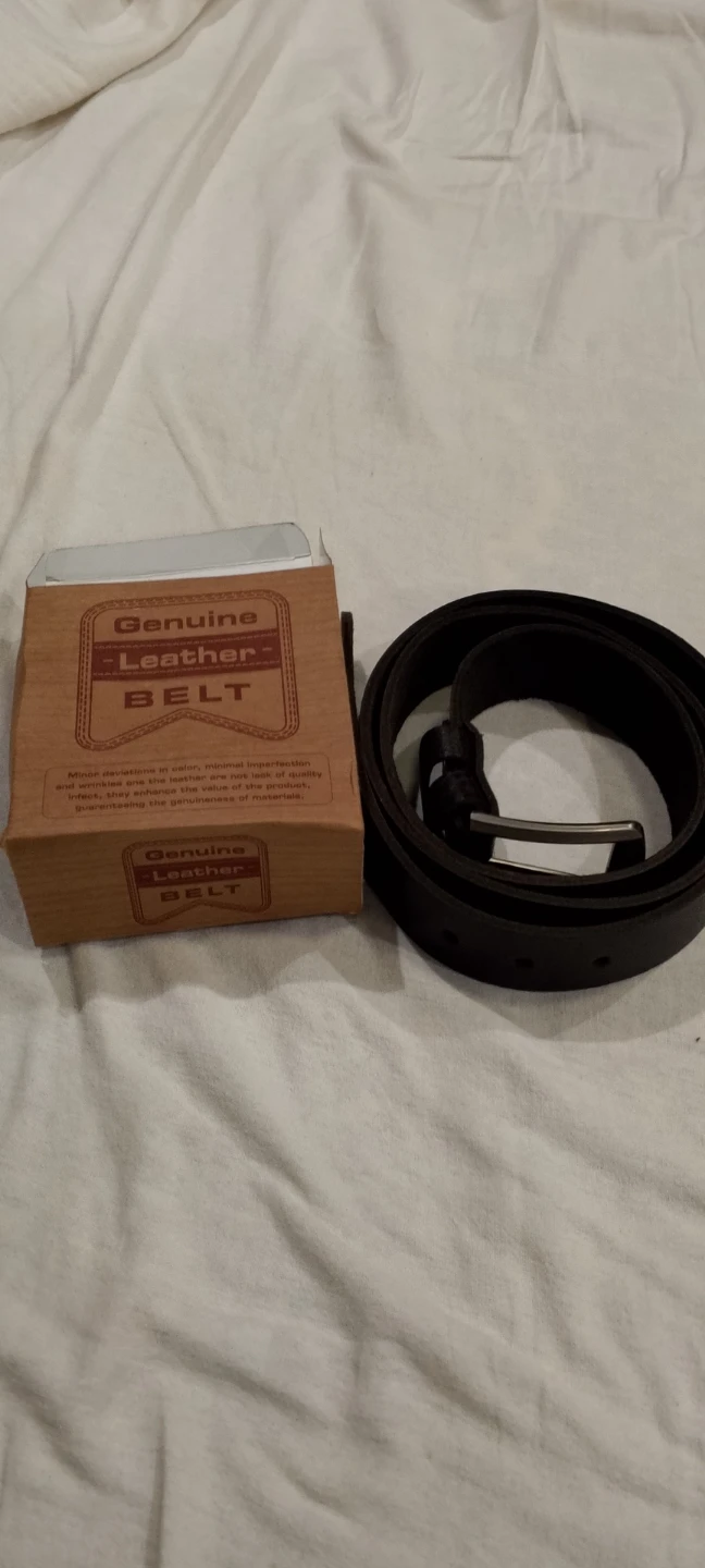 Genuine Leather Belt with Buckle