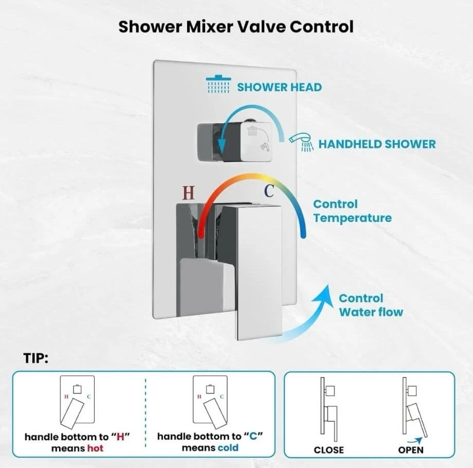 Gotonovo Rainfall Shower System 10" - photo 4