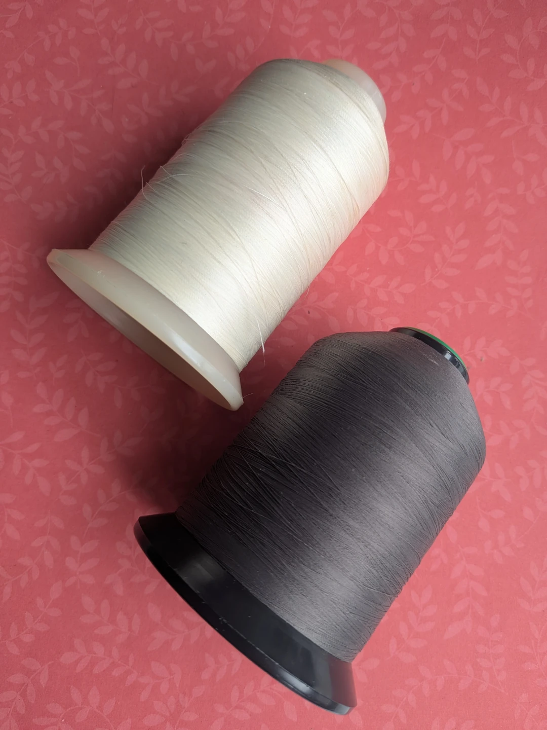 2 Spools of Sewing Thread (White & Grey)