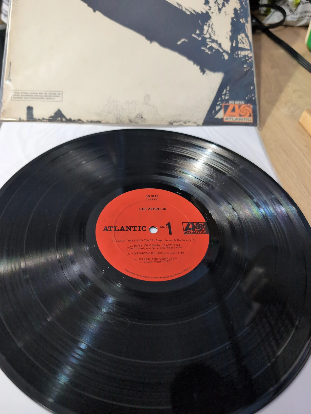 Led Zeppelin Self-Titled Album Vinyl Record - photo 3