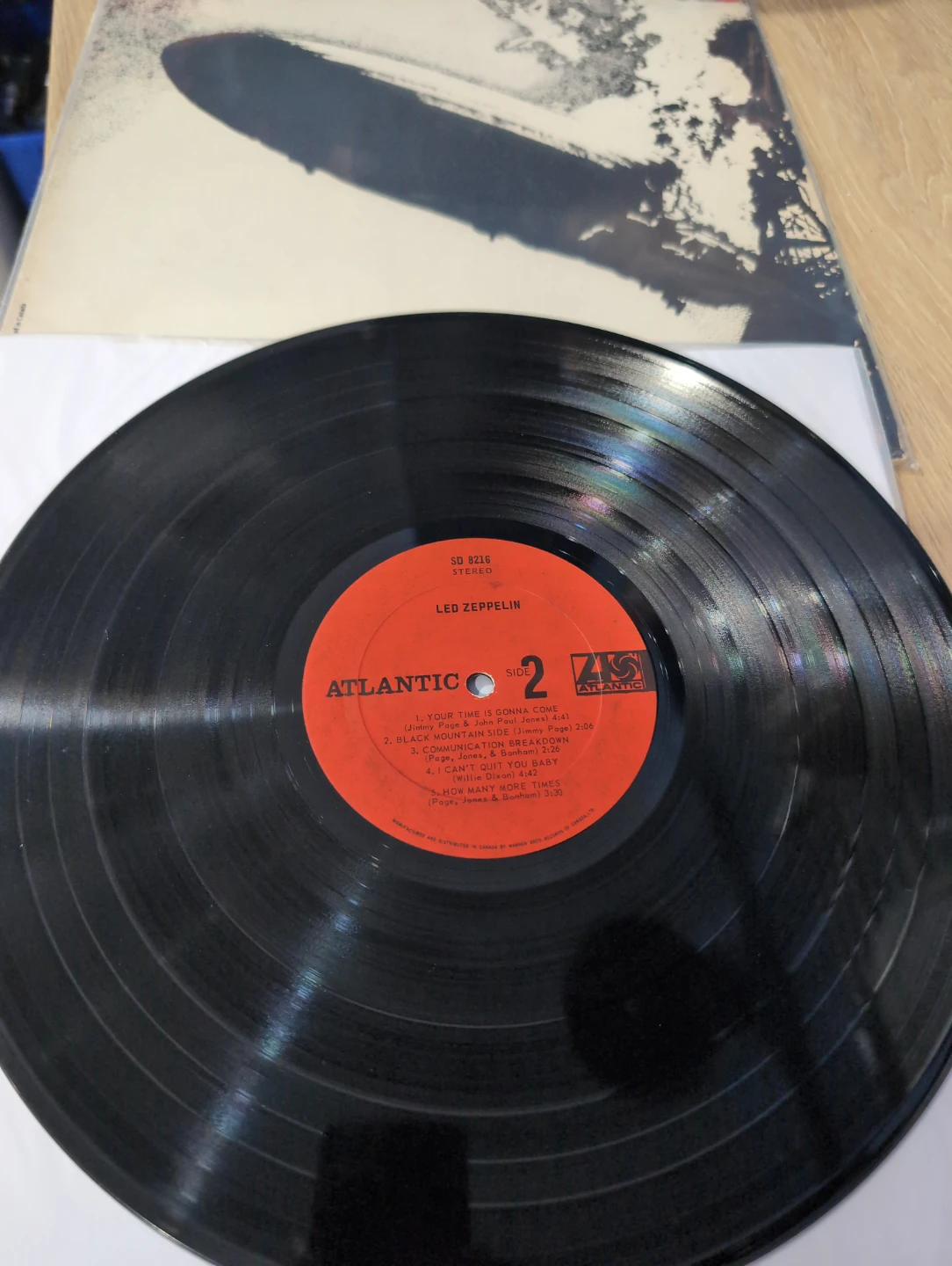Led Zeppelin Self-Titled Album Vinyl Record - photo 4