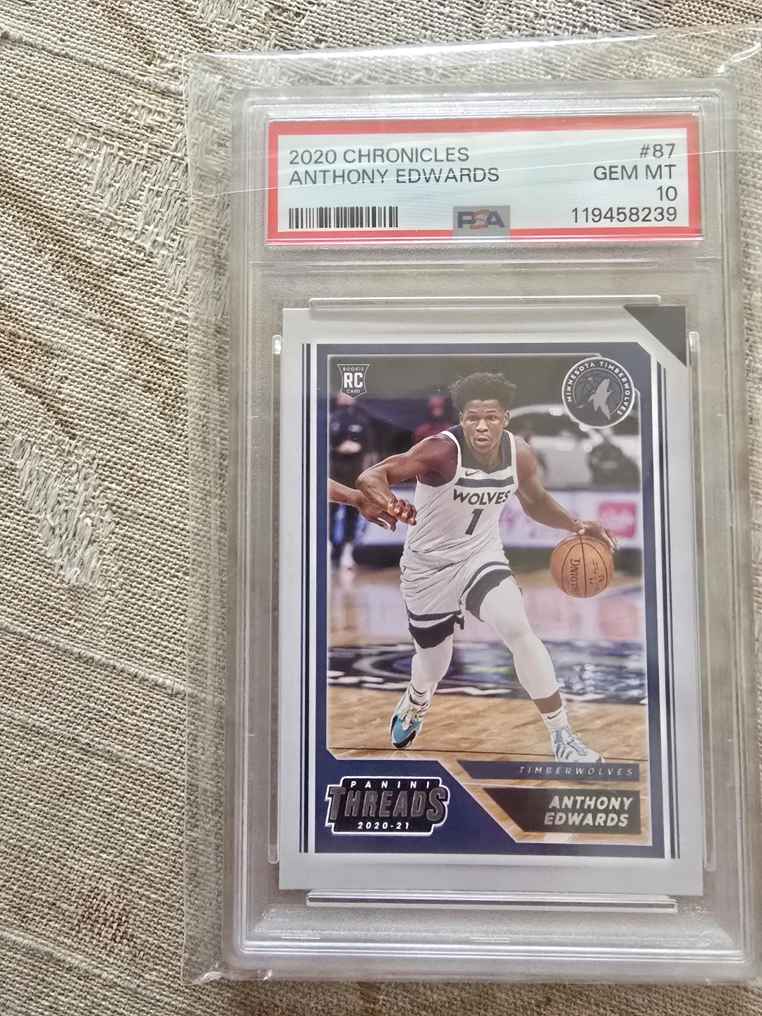 2020-21 Panini Chronicles Anthony Edwards Rookie Card #87