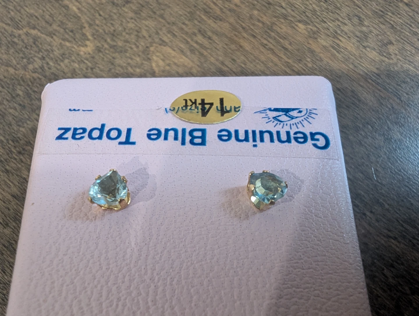 Brand New 14K Yellow Gold Topaz Heart Earrings For Sale - photo 4