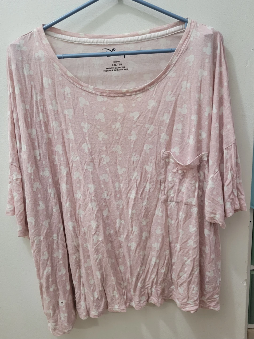 Pink Mickey Mouse Print T-Shirt - Size 2X