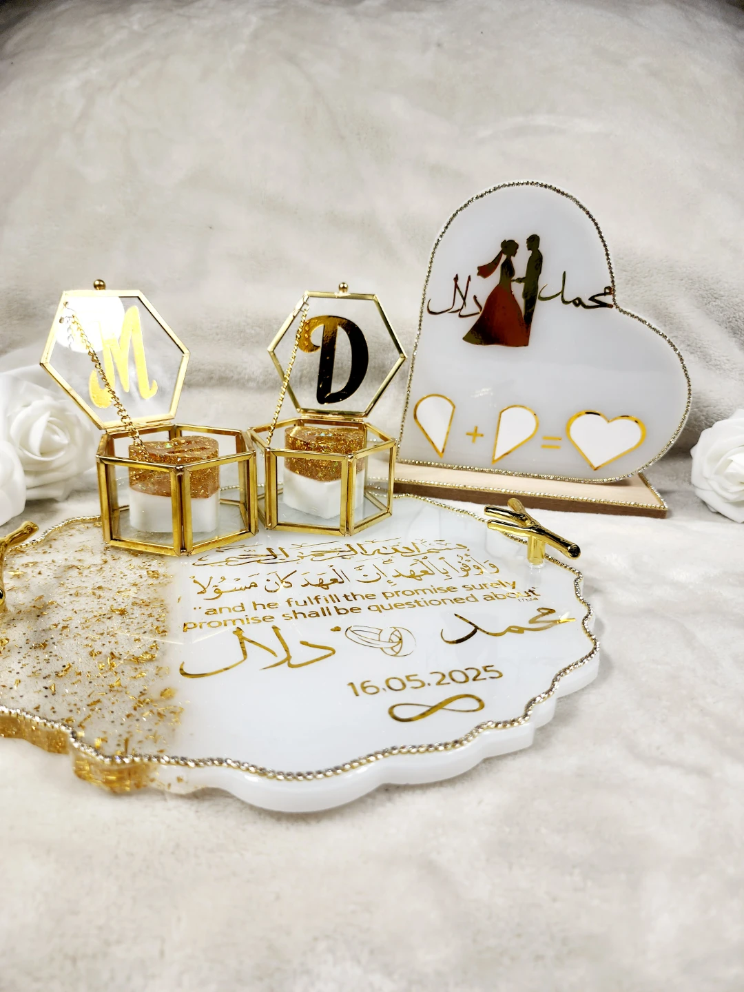 Customized Wedding engagement Ring Holder Tray - photo 5