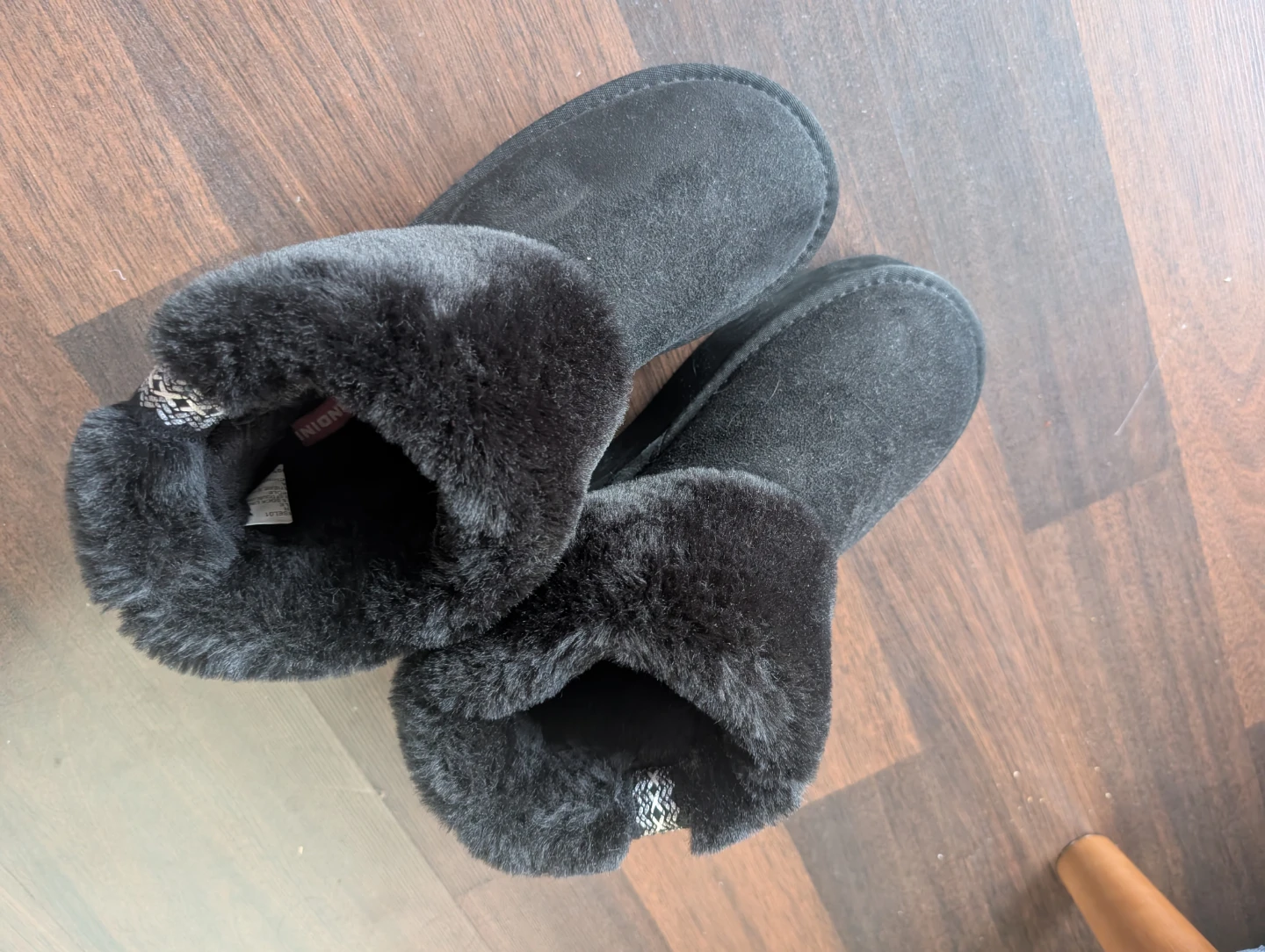 Black Suede & Fur Winter Boots - photo 2