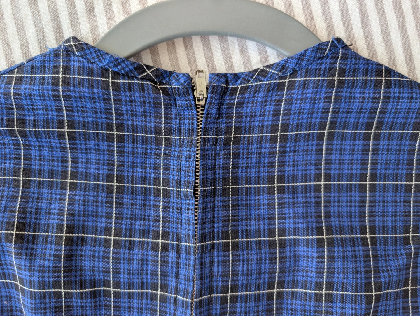 Blue plaid midi dress - photo 2