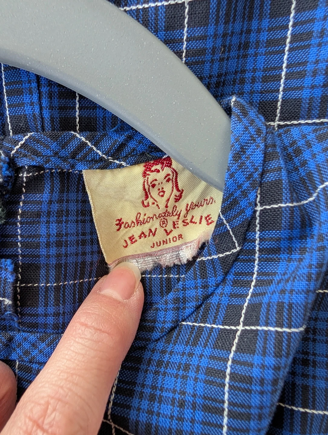 Blue plaid midi dress - photo 4