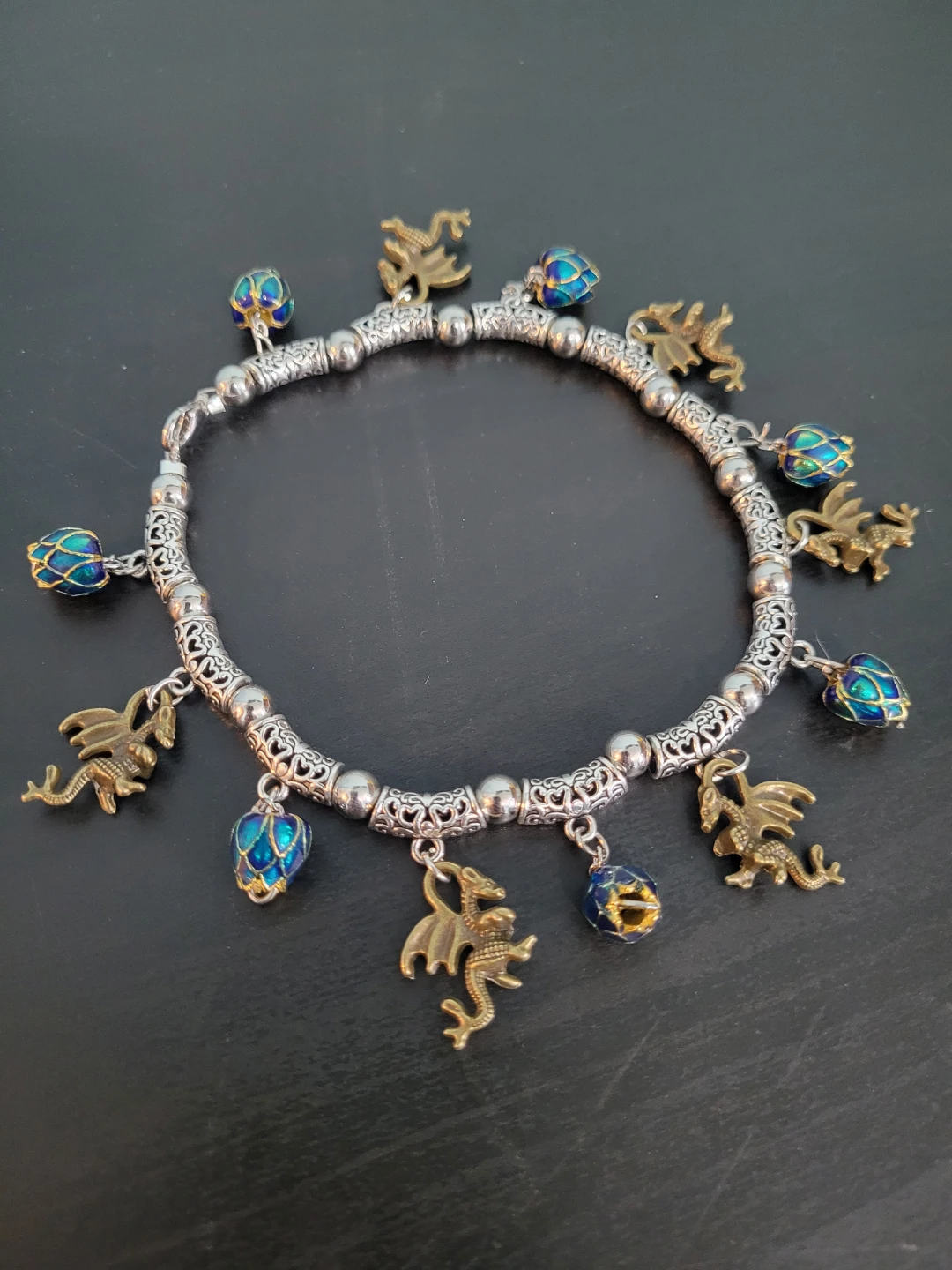 Handmade Dragon Charm Bracelet