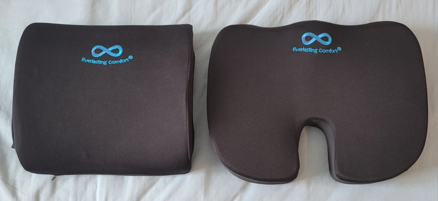 Everlasting Comfort Lumbar Support Pillow and Seat Cushion Set - photo 2