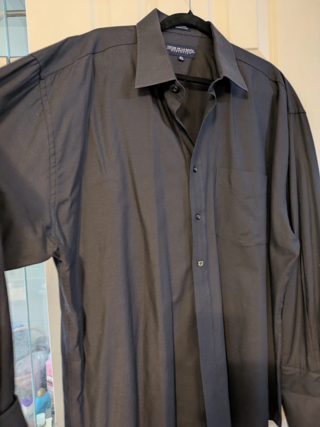 Oscar de la Renta Menswear Black Dress Shirt - 18 1/2 - photo 3