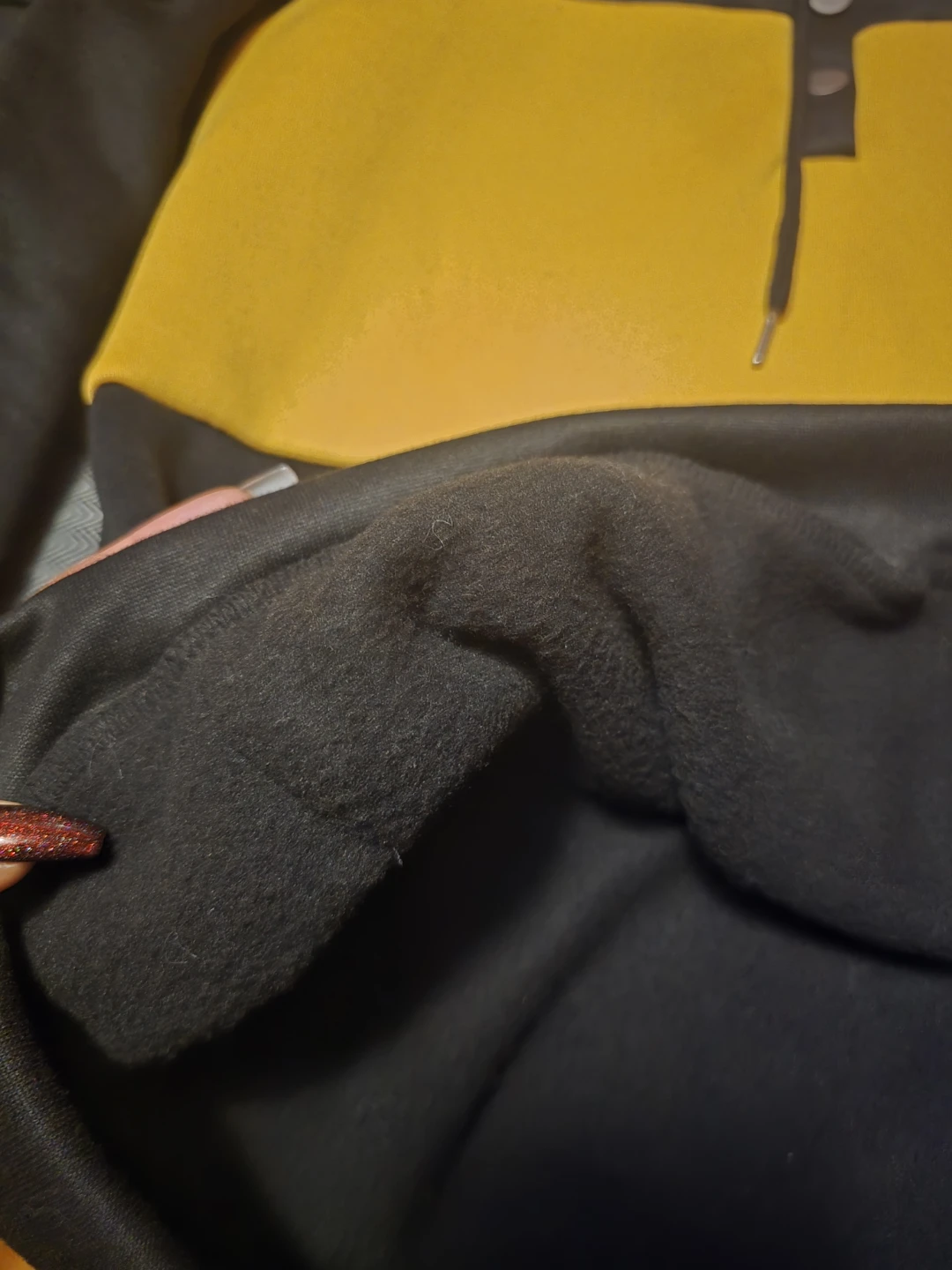 Black and Yellow Color Block Hoodie - photo 2