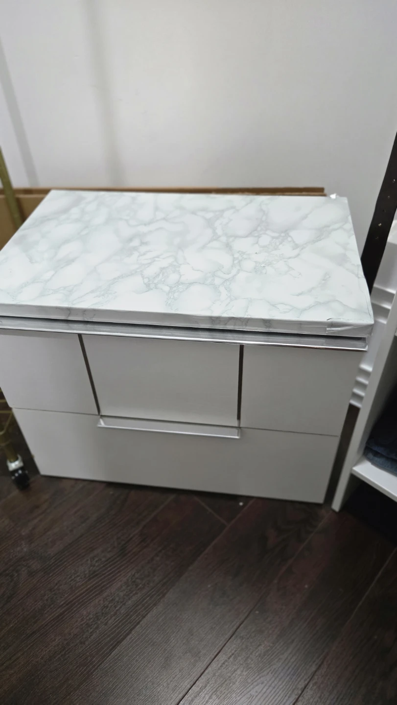 White 2-Drawer Nightstand