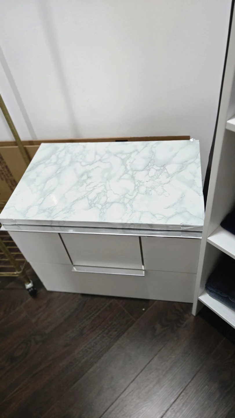 White 2-Drawer Nightstand - photo 3