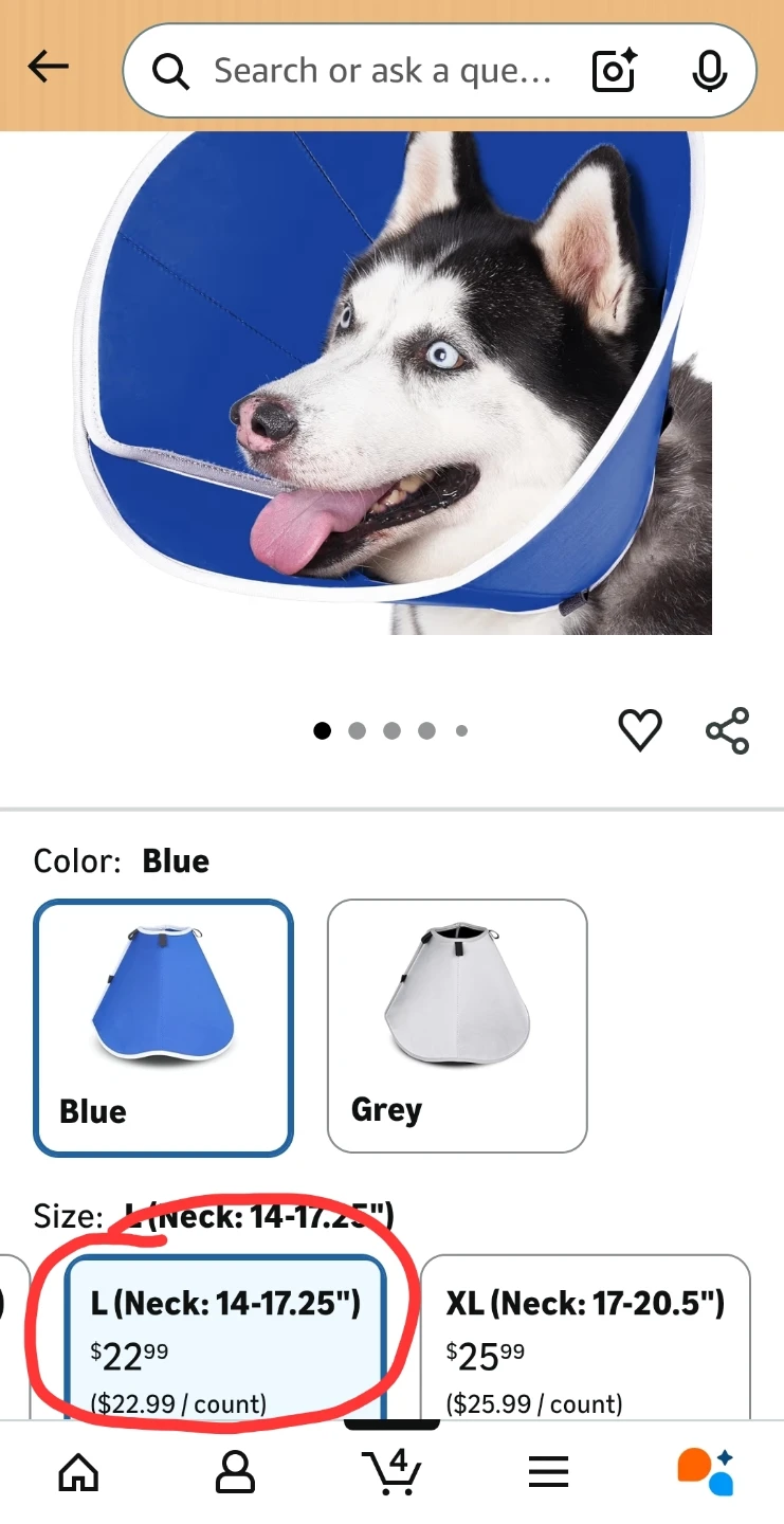 Soft Dog Cone Collar after Surgery Large - photo 2