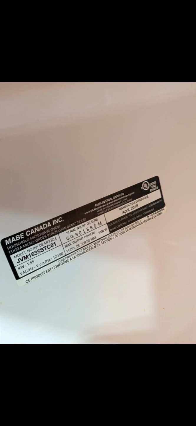 G.E Microwave - photo 4