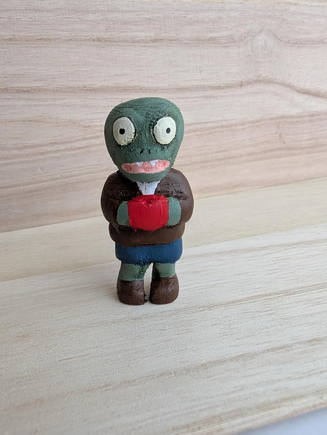 Plants vs. Zombies Wood carving  Zombie Figurine