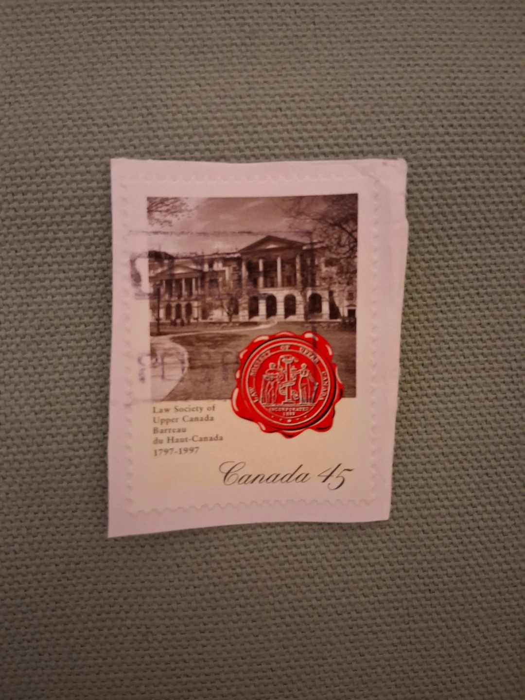 Canada 1997 Law Society of Upper Canada Bicentennial 45¢ Stamp