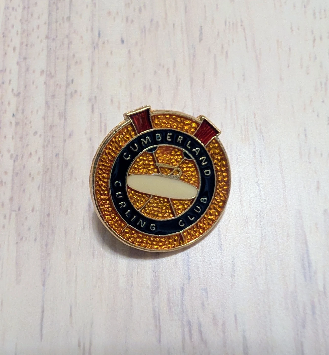Brand New Cumberland Curling Club Lapel Pin