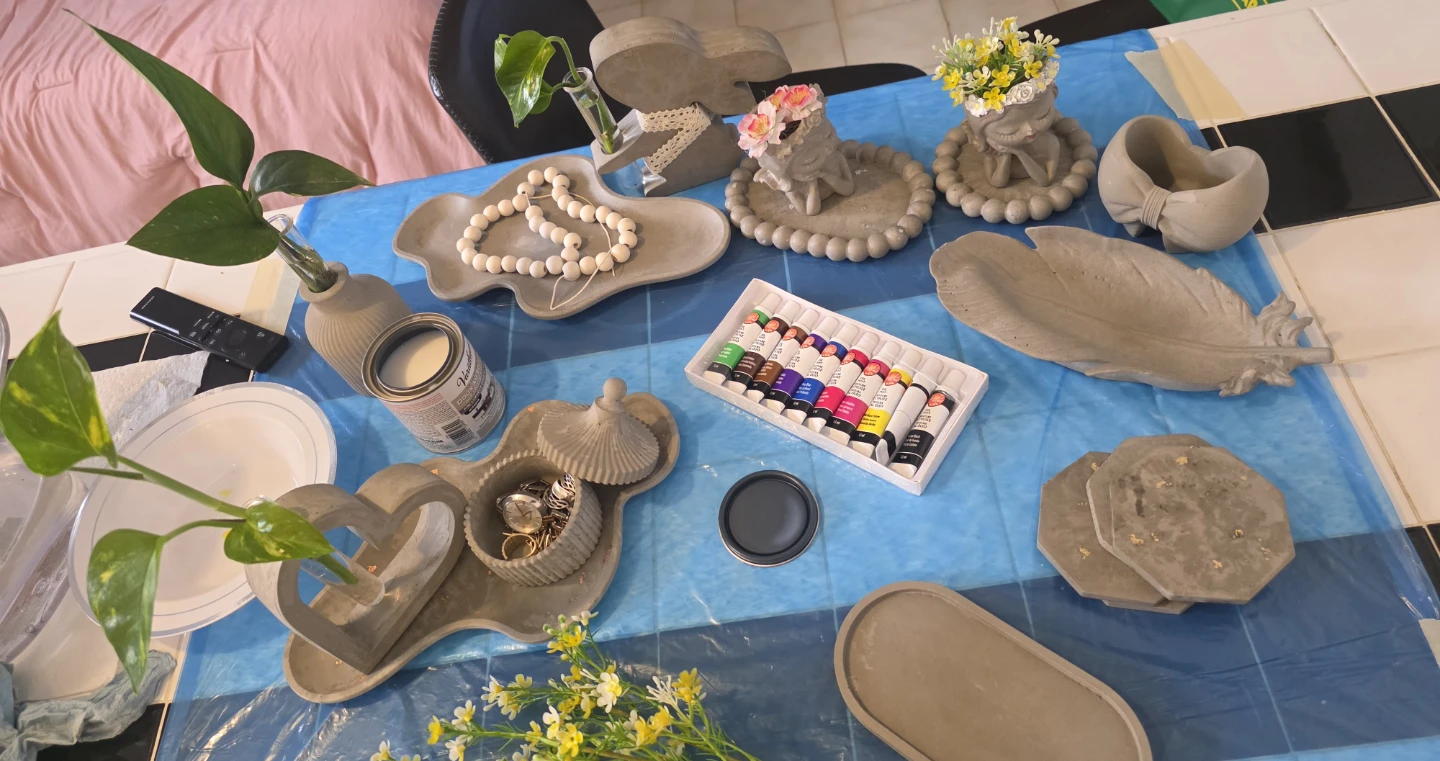 Concrete Decor Set with Vases and Trays - photo 2