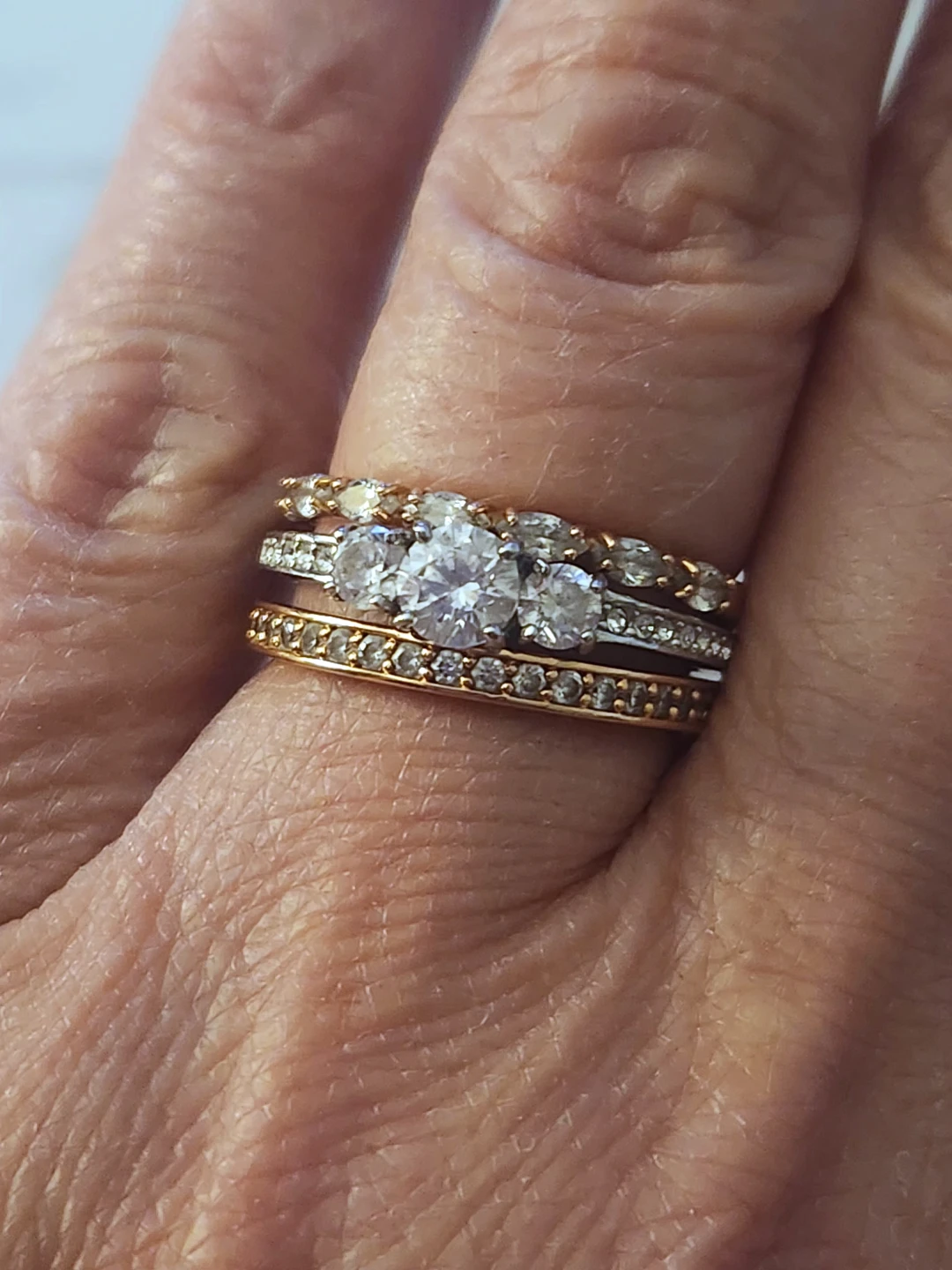 Like-New Swarovski Ring Set - Mother's Day gift