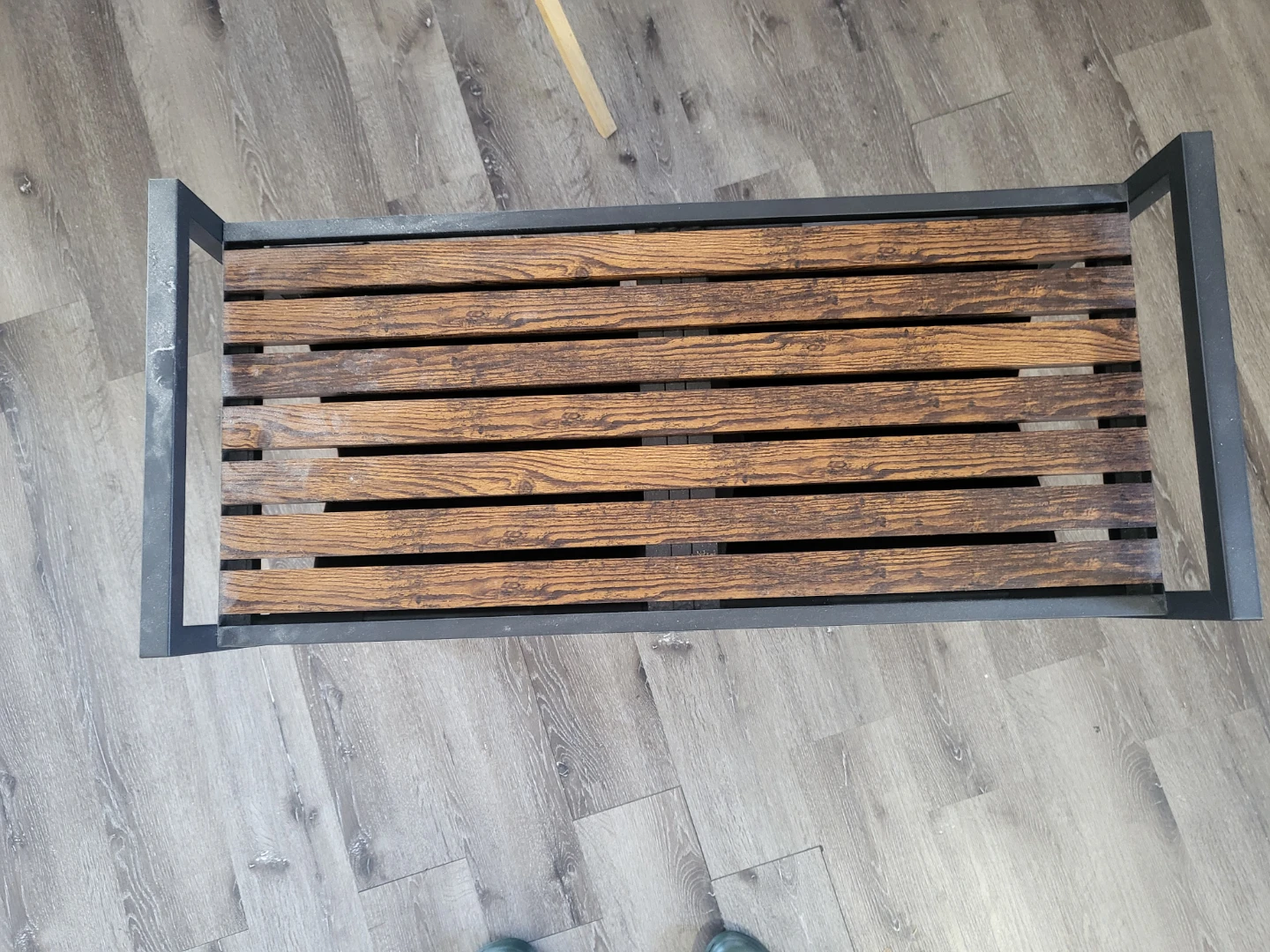 Double Laundry Hamper with Wood Top - photo 2