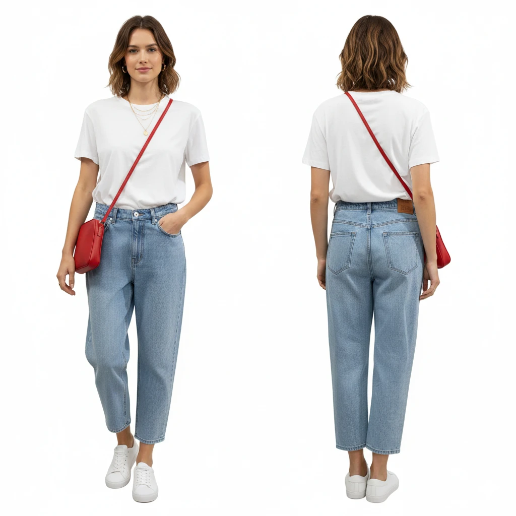 Toteme Toury Classic Cut High-Rise Tapered Cropped Jeans Size 27 - photo 5