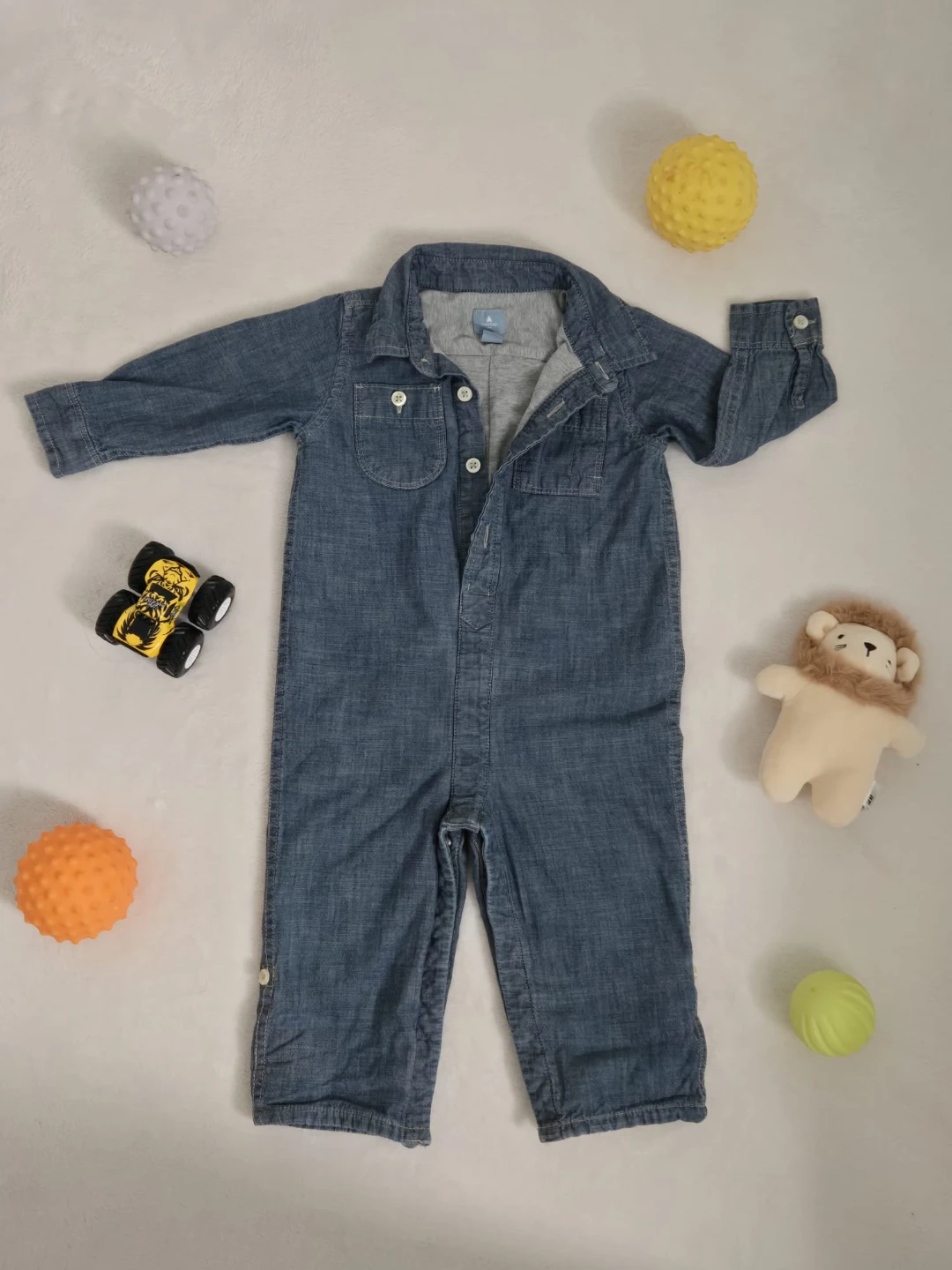 Gap Denim Jumpsuit Baby girl Size 6-12 Months - photo 5
