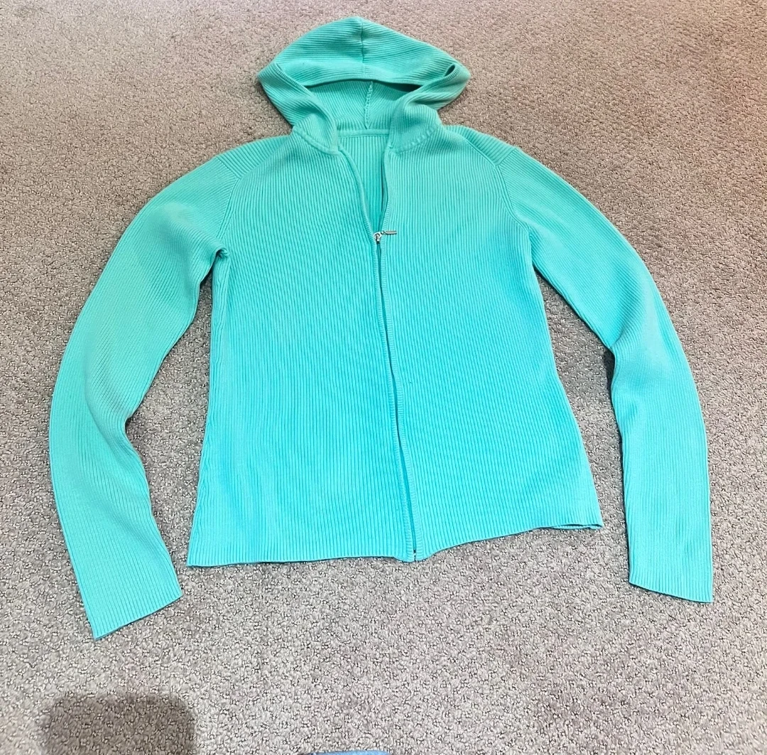 Turquoise Zip-Up Hoodie