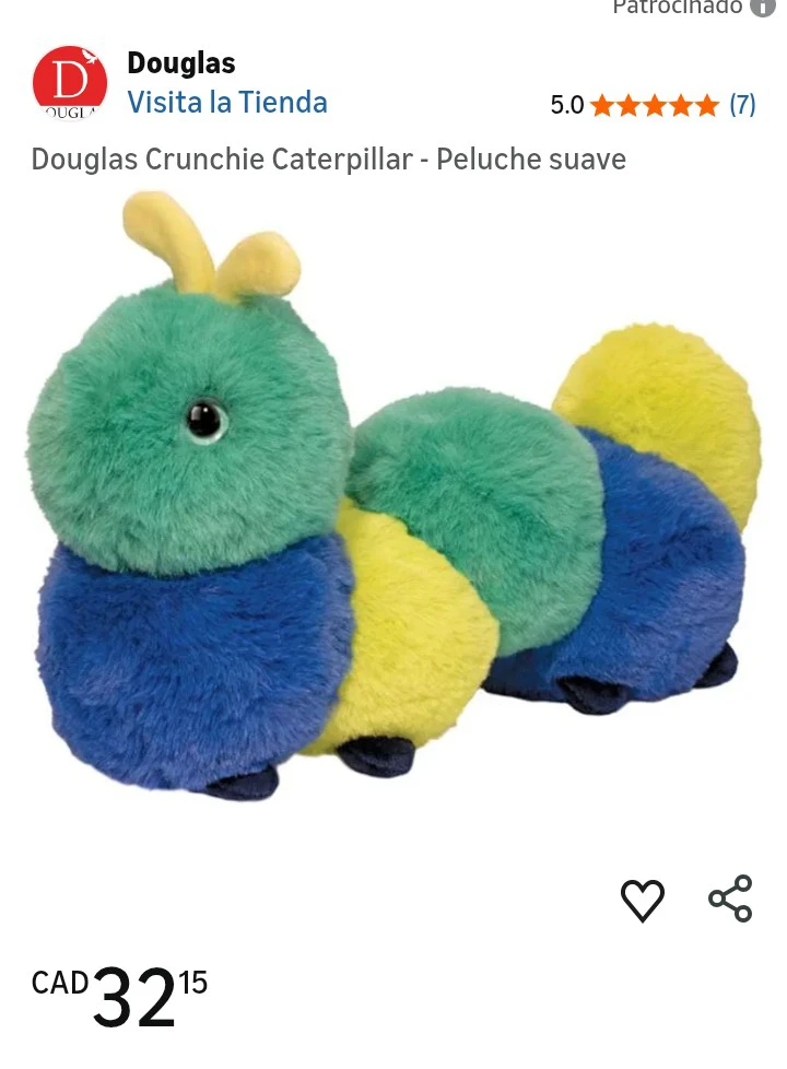 Douglas 11inch  Plush Caterpillar - photo 3