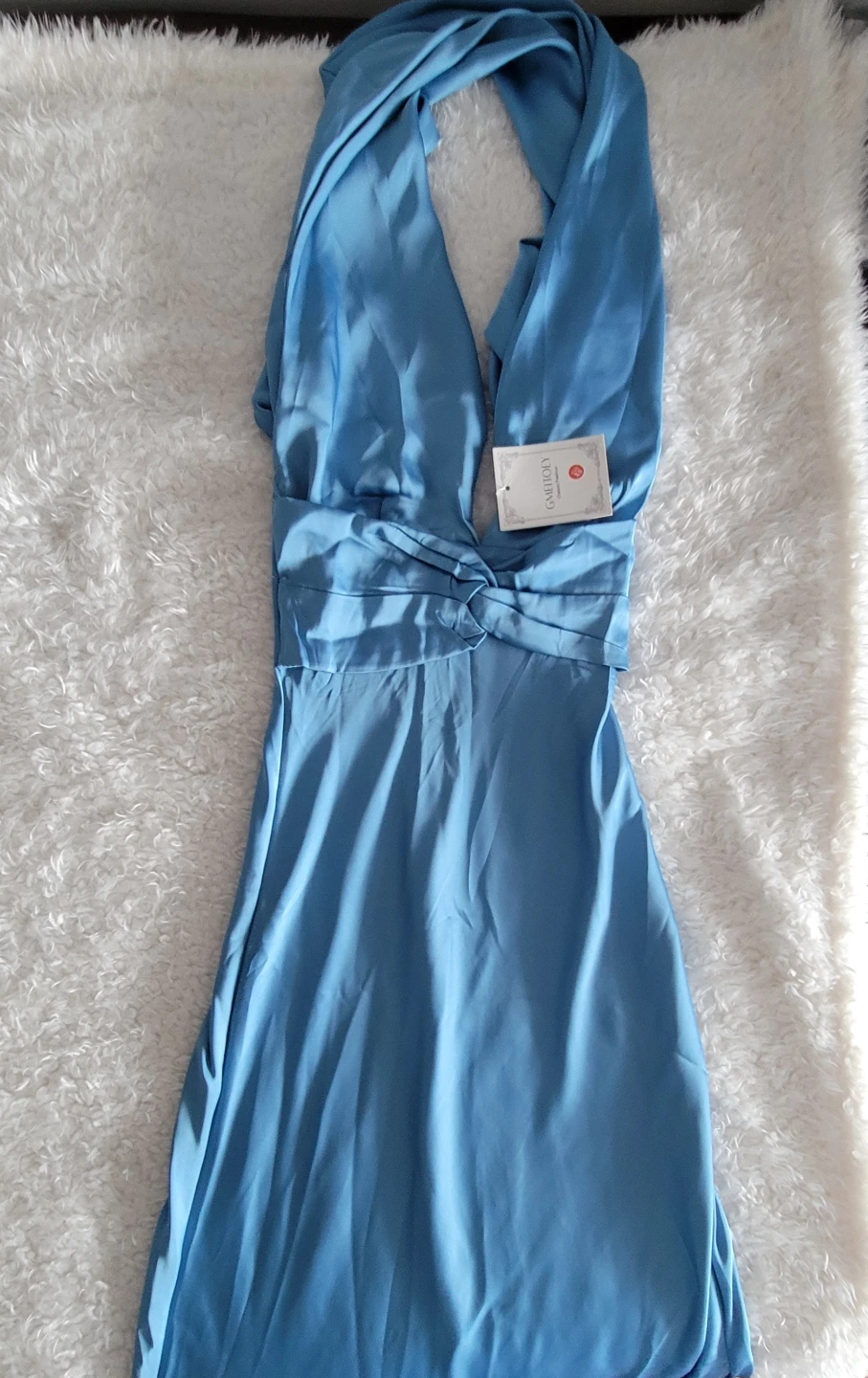 BNWT Summer Sexy Satin Backless Elegant Dress - photo 2